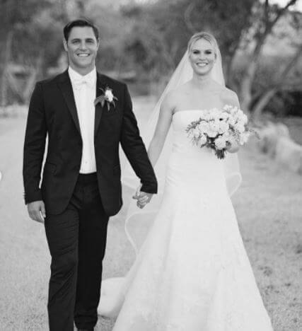 Annabelle Page parents Samuel Page and Cassidy Boesch on their wedding day.